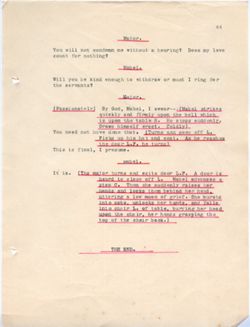 Typed script, "The Wager"