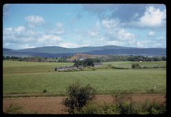Fields and distant hills near Croy from Edinburgh- Glasgow train