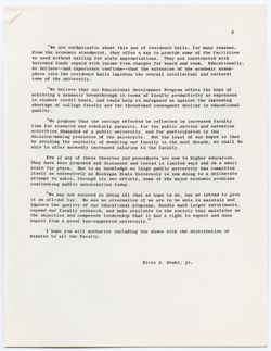 Letter from President Stahr Concerning Proposed Institutional self-Study, 26 August 1963