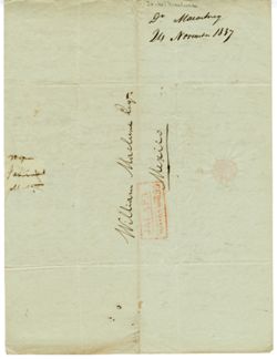 McCartney, John, Jalapa, 24 Nov 1837, to William Maclure, Mexico., 1837 Nov. 24