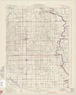 Illinois-Indiana Birds quadrangle : topography [1943 reprint]