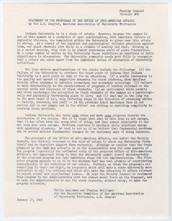56: AAUP Statement on Memorandum of the Office of Afro-American Affairs, 17 January 1969