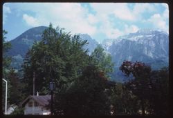 Mountain wall near Berchtesgaden on East.