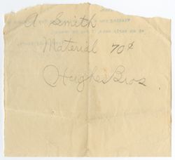 Receipts and Promissory Notes, 1893-1900