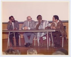 Panelists Roy Thomas, Lorenzo Tucker, Clarence Muse, and Sonny Buxton