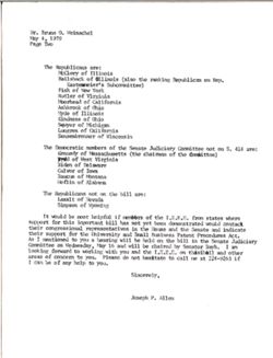 Letter from Joseph P. Allen to Bruno O. Weinschel of the Institute of Electrical and Electronics Engineers, May 4, 1979