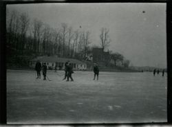 Boys playing hockey