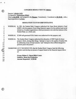 00-02-1 Resolution to Fund GRIF Initiative (Hillel)