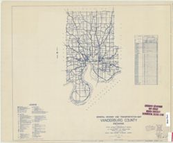 General highway and transportation map of Vanderburg County, Indiana