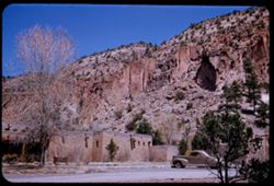 Headquarters of Bandelier Nat'l Mon. in Frijoles Canyon. New Mexico.
