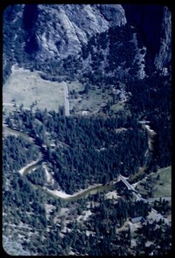 Yosemite valley floor seen from Glacier Pt.