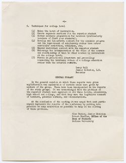 Conference on the Superior Student at Indiana University, 13 July 1953