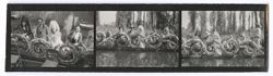 Item 0194. Various scenes of groups of men and women in boats at the "Floating Gardens." 3 prints on a strip.