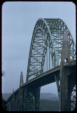 Highway US 101 leaps Yaquina Bay over this bridge - Newport, Oregon