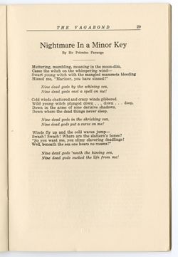 "Nightmare in a Minor Key," Sir Polonius Panurge