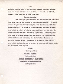 "Remarks Before the Faculty" -Indiana University Sept. 17, 1940