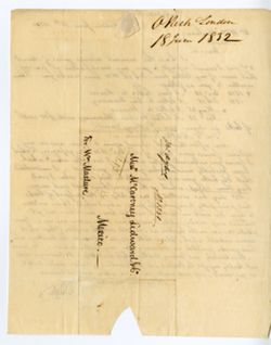 Rich, O , London. To W[illiam] Maclure, Messrs McCartney Ledward & Co, Mexico., 1832 Jun. 18