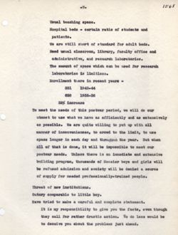 "Note for Remarks to Budget Committee." Aug. 18, 1944