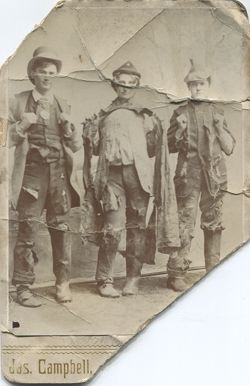 Morton C. Bradley Sr. & two unidentified  young men