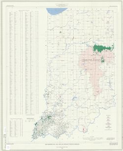 Map showing oil, gas, and gas storage fields in Indiana