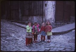 Five children Galata street near Kulesi