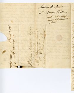 Andrew B. SPENCE, Philadel[phia]. To William MACLURE, Vera Cruz, [Mexico]., 1830 Nov. 10
