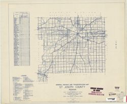 General highway and transportation map of St. Joseph County, Indiana