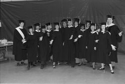 Group of IU South Bend graduates at Commencement, 1975