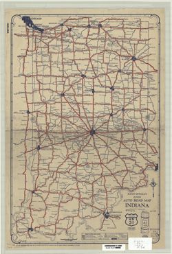 Rand McNally junior auto road map Indiana