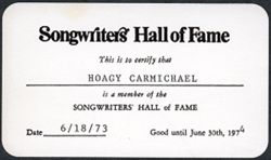 Songwriter's Hall of Fame.