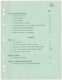 HHH (Hubert Humphrey) Advance Manual, 1968