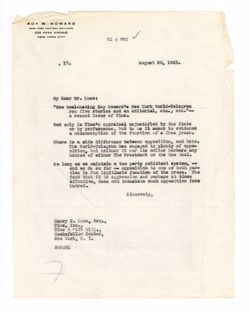 30 August 1943: To: Henry R. Luce. From: Roy W. Howard.