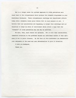 Conference on Systems Approach to Crime Prevention, January 18, 1968