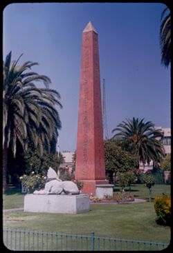 Obelisk next to Rosicrucian Museum San Jose