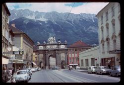 View north on Leopold Strasse. Innsbruck. X