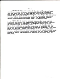 Memo from Joe to Senator re New attempts to fire Norman Latker, HEW Patent Counsel, August 24, 1979