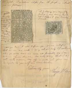 Letter, from Thomas Grove To Martin Golden, June 9, 1873