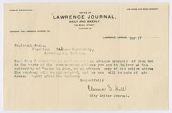 Lawrence Journal undated