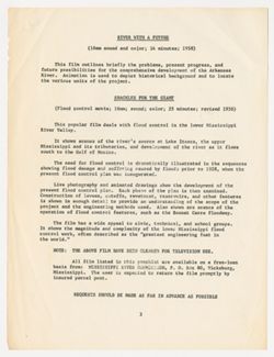 United States Army Corps of Engineers: Motion Picture Film Available on Free Loan from Mississippi River Commission
