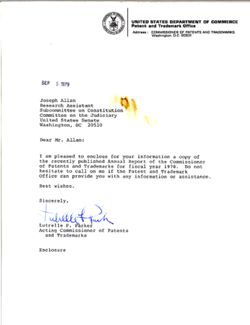 Letter from Lutrelle F. Parker to Joseph Allen, September 5, 1979