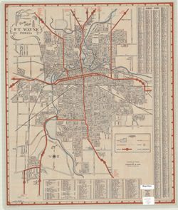 Guide map, Ft. Wayne, Indiana