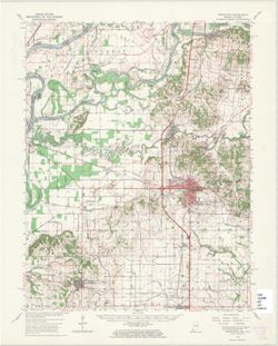 Princeton quadrangle, Indiana-Illinois : 15 minute series (topographic) [1964 printing with vegetation]