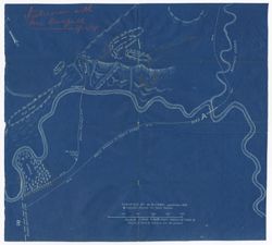 1. Camp, W[alter] M[ason]. "Surveyed by W. M. Camp, September, 1908." Indicates Reno's Advance to Attack Village, and other details including Ford A. Blueprint. 40.5x45cm. Notes in pencil with red pencilled heading: "Interview with McDougall, 6/26/09"