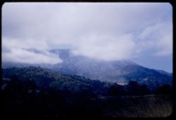 Clouds moving through Tehachapi Mtns. Between Tehachapi and Bakersfield Calif.