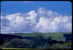 Clouds above Las Trampas Ridge seen from Norris Canyon road