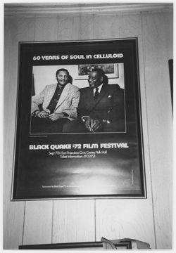 Photograph of Black Quake '72 Film Festival poster featuring William Marshall