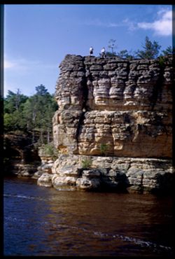 High Rock - Wisconsin Dells. (Right Bank) Boat trip of July 14, 1950