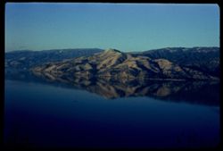 Soda Bay reflection. Clear Lake Lake county, California late afternoon Nov 4 ANSCO