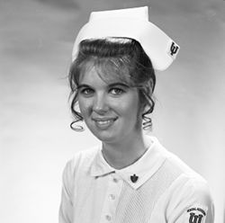 Portrait of IU South Bend dental assisting student, 1970s