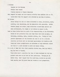 "Notes for Remarks to State Assembly Woman's Club." -Indiana University Union Building. Jan. 24, 1951
